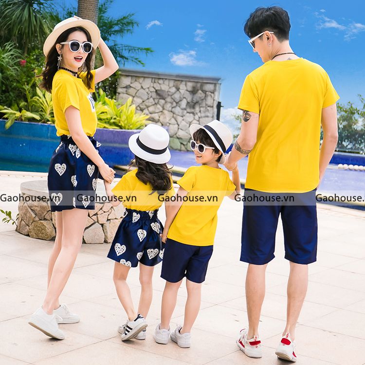 áo phông gia đình 4 người