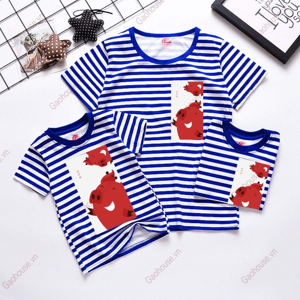 áo gia đình mùa hè 3 người