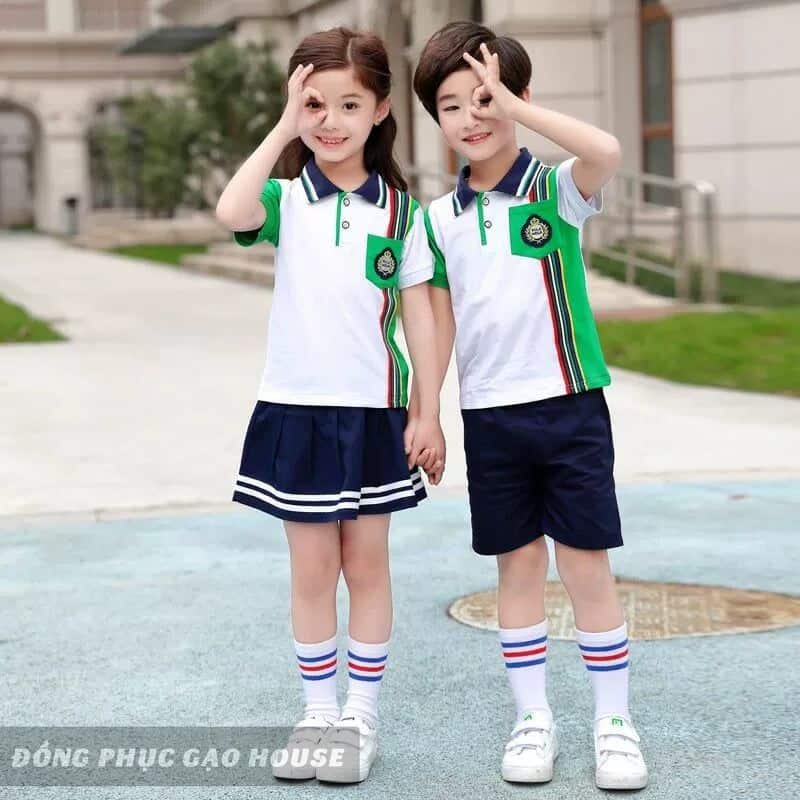 áo đồng phục mầm non phối màu