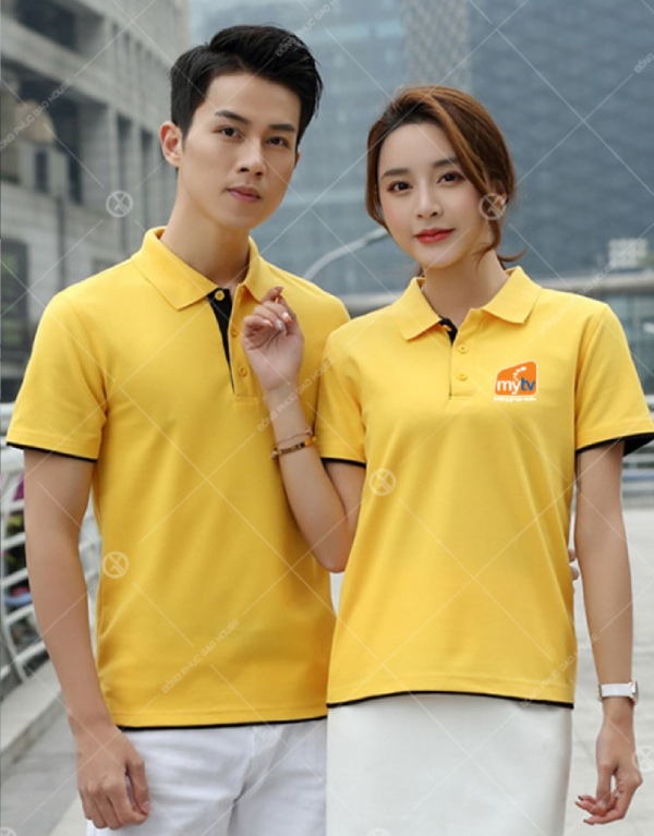 Áo đồng phục màu vàng cho bộ phận sản xuất