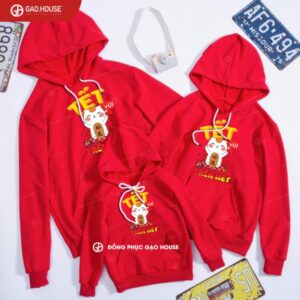 Mẫu áo gia đình Tết Vui Là Trên Hết dáng sweater
