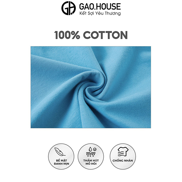 Vải cotton 100% may áo polo gia đình