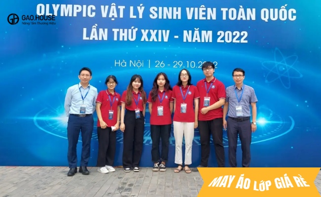 Áo polo dùng cho kỳ thi Olympic Vật lý năm 2023