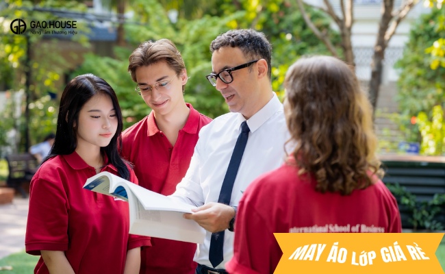 Áo thun đồng phục học viện ngân hàng hà nội màu đỏ