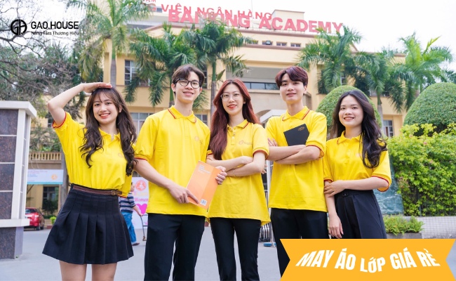 Áo thun đồng phục lớp màu vàng