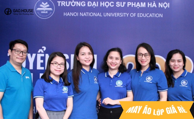 Áo thun đồng phục đại học sư phạm hà nội có cổ