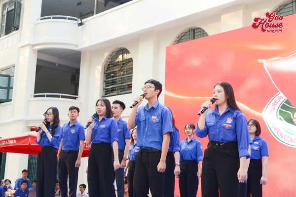 đồng phục áo đoàn trường thpt lê quý đôn