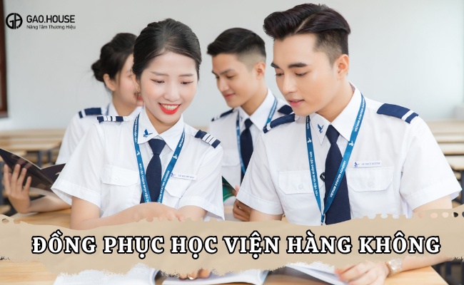 in may đồng phục trường học viện hàng không