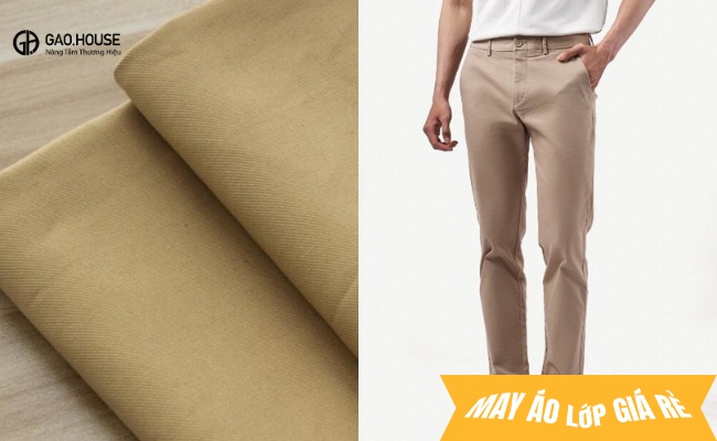 Vải kaki may quần đồng phục