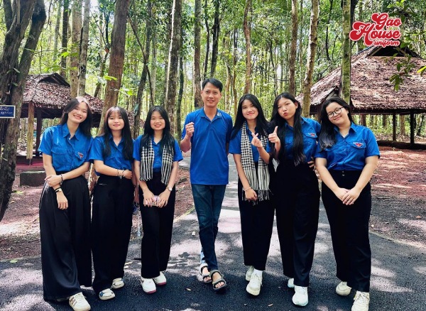 áo đoàn viên đồng phục trường thpt lê minh xuân