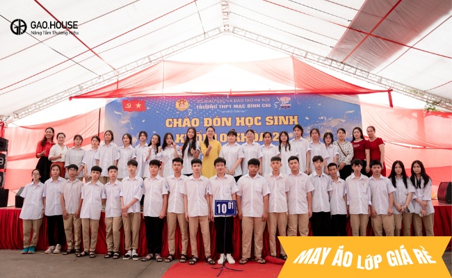 Áo sơ mi ngắn tay đồng phục trường mạc đĩnh chi