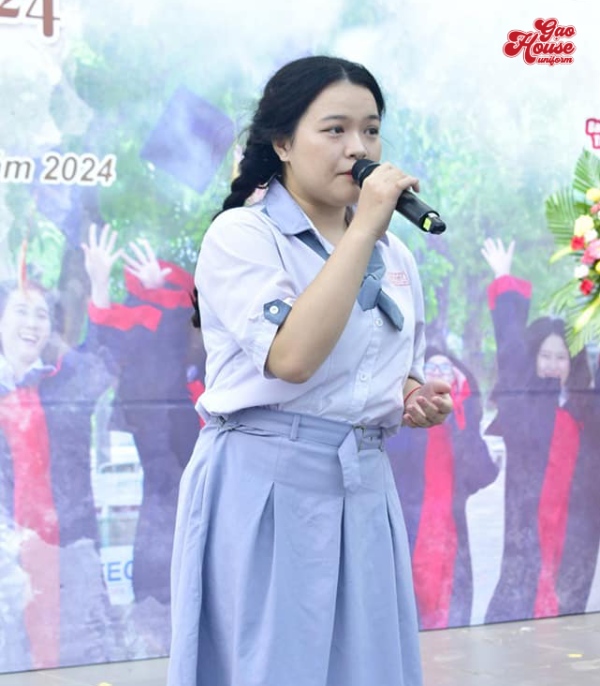 chân váy đồng phục trường võ văn kiệt